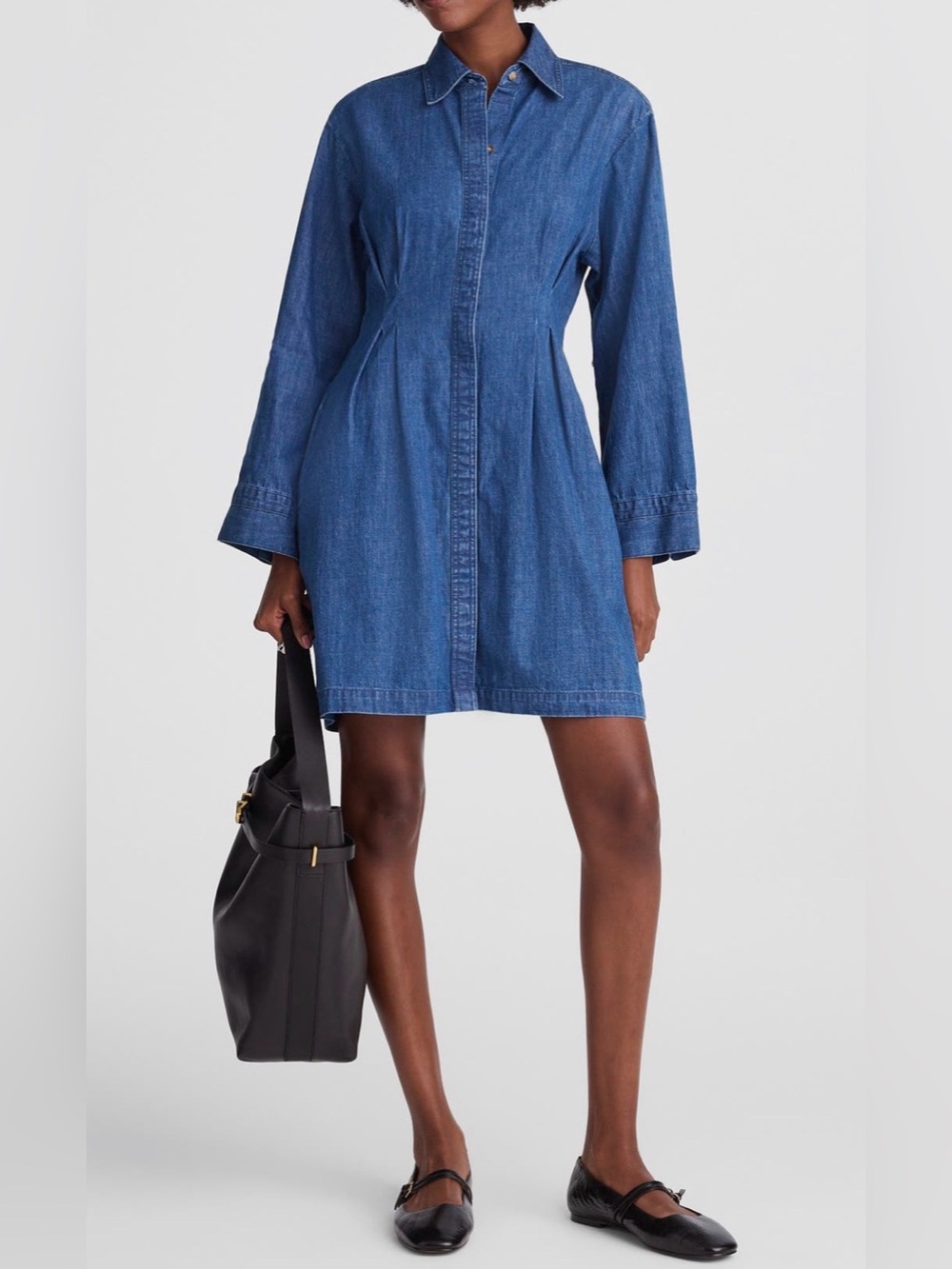 NWT Madewell Pleated Denim Dress